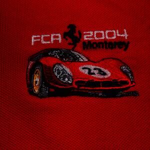 Ferrari Club of America Vintage 2004 FCA Red Golf Polo Shirt Outer Banks Mens XL